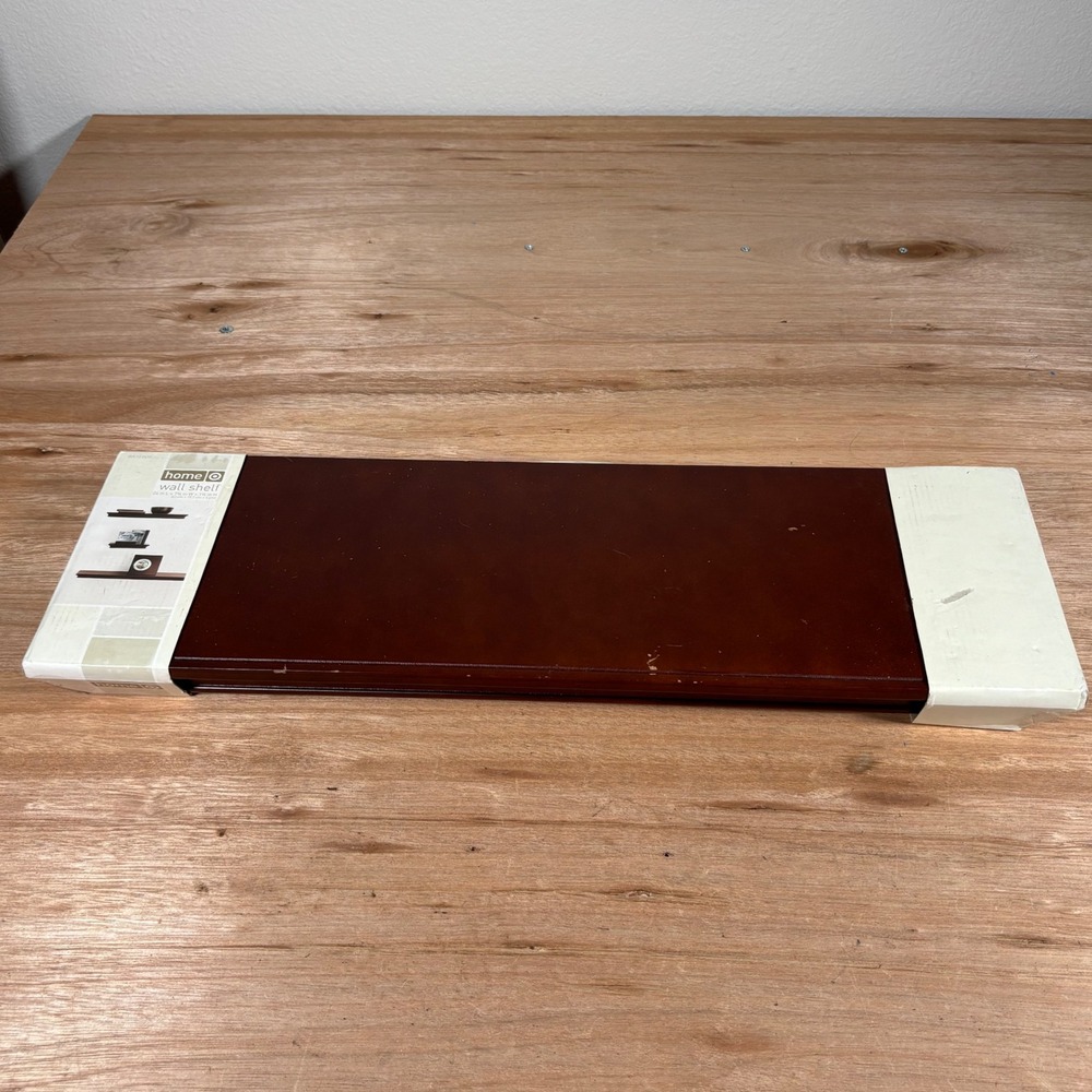 Target Home 24 Inch Floating Wall Shelf Mahogany Wood Finish 065 12 0473